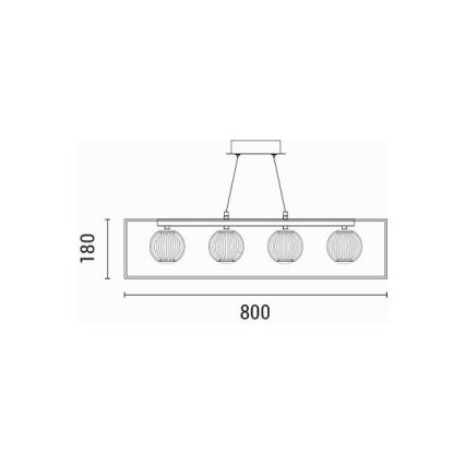 LED Lustra ar auklu LED/14W/230V 3000K