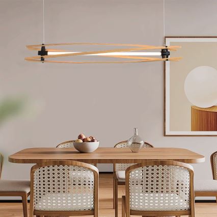 LED Lustra ar auklu LED/15W/230V 3000K brūna