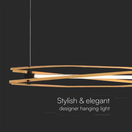 LED Lustra ar auklu LED/15W/230V 3000K brūna