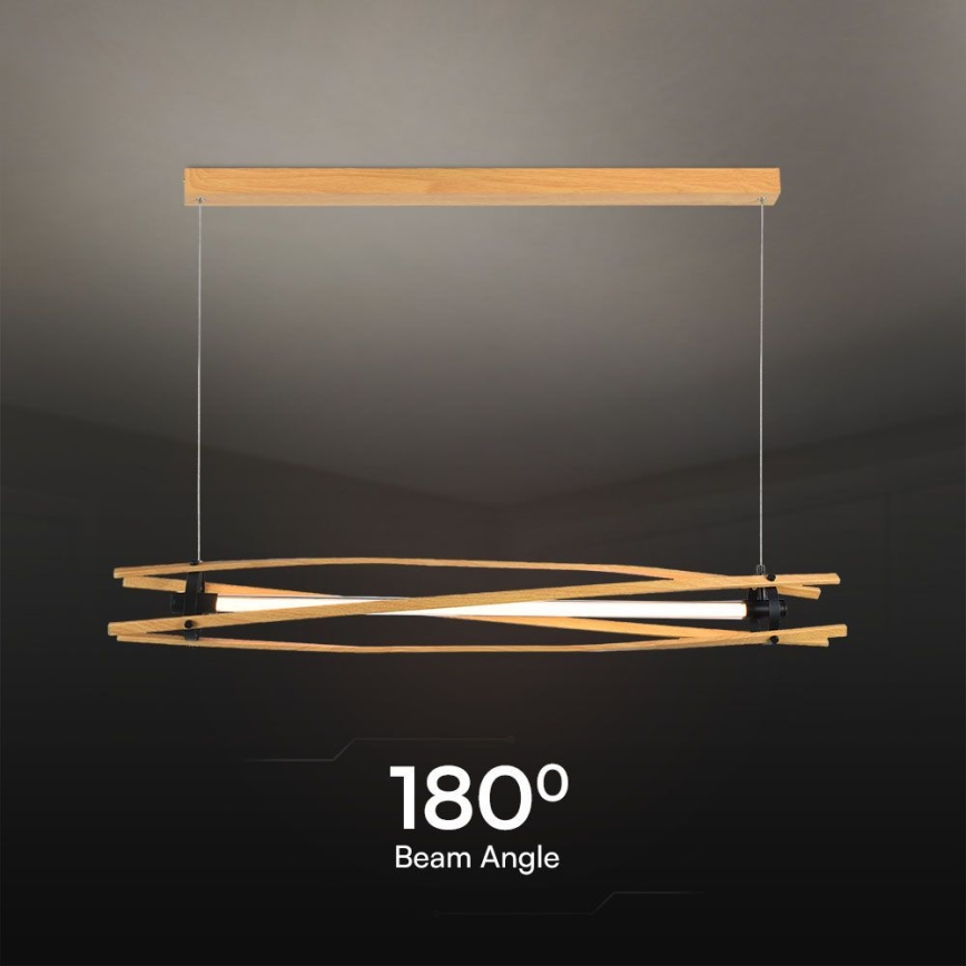 LED Lustra ar auklu LED/15W/230V 3000K brūna