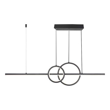 LED Lustra ar auklu LED/15W/230V 4000K melna