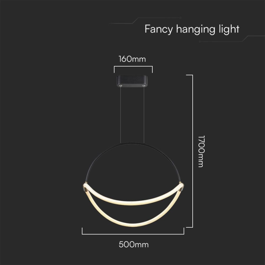 LED Lustra ar auklu LED/16W/230V 4000K d. 50 cm