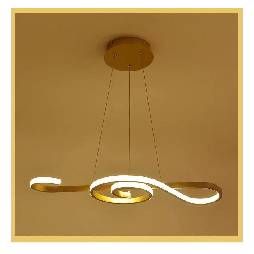 LED Lustra ar auklu LED/18W/230V 3000K zelta