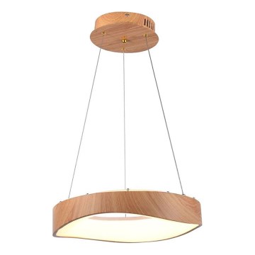 LED Lustra ar auklu LED/18W/230V 3000K ø 40 cm brūna