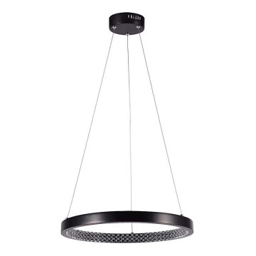 LED Lustra ar auklu LED/19W/230V 4000K melna