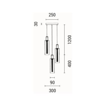LED Lustra ar auklu LED/21W/230V 3000K