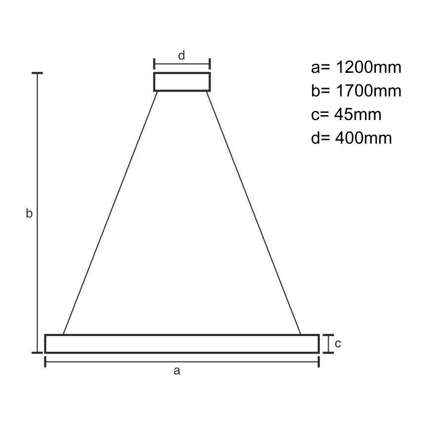 LED Lustra ar auklu LED/22W/230V 4000K 120 cm dižskābardis/masīvkoks