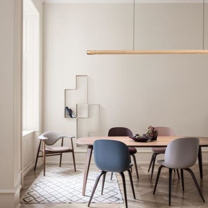 LED Lustra ar auklu LED/22W/230V 4000K 120 cm oša/masīvkoks