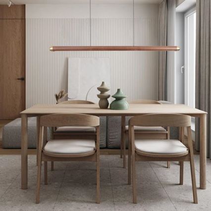 LED Lustra ar auklu LED/22W/230V 4000K 120 cm oša/masīvkoks