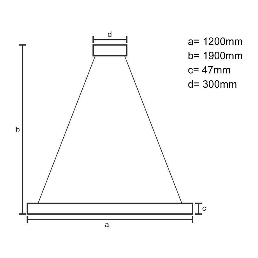 LED Lustra ar auklu LED/22W/230V 4000K 120 cm oša/masīvkoks
