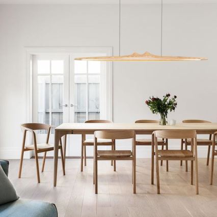 LED Lustra ar auklu LED/22W/230V 4000K 120 cm oša/masīvkoks