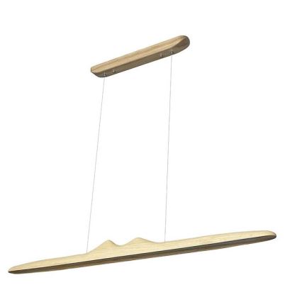 LED Lustra ar auklu LED/22W/230V 4000K 120 cm oša/masīvkoks