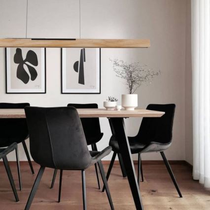 LED Lustra ar auklu LED/22W/230V 4000K 120 cm priede/masīvkoks