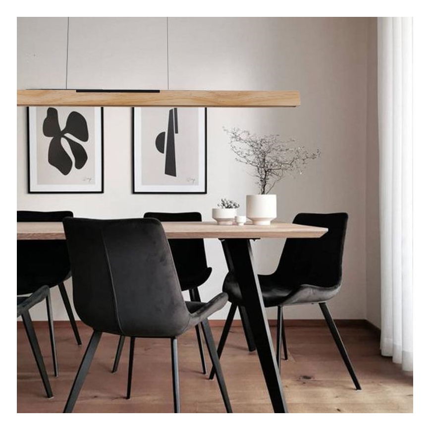 LED Lustra ar auklu LED/22W/230V 4000K 120 cm priede/masīvkoks