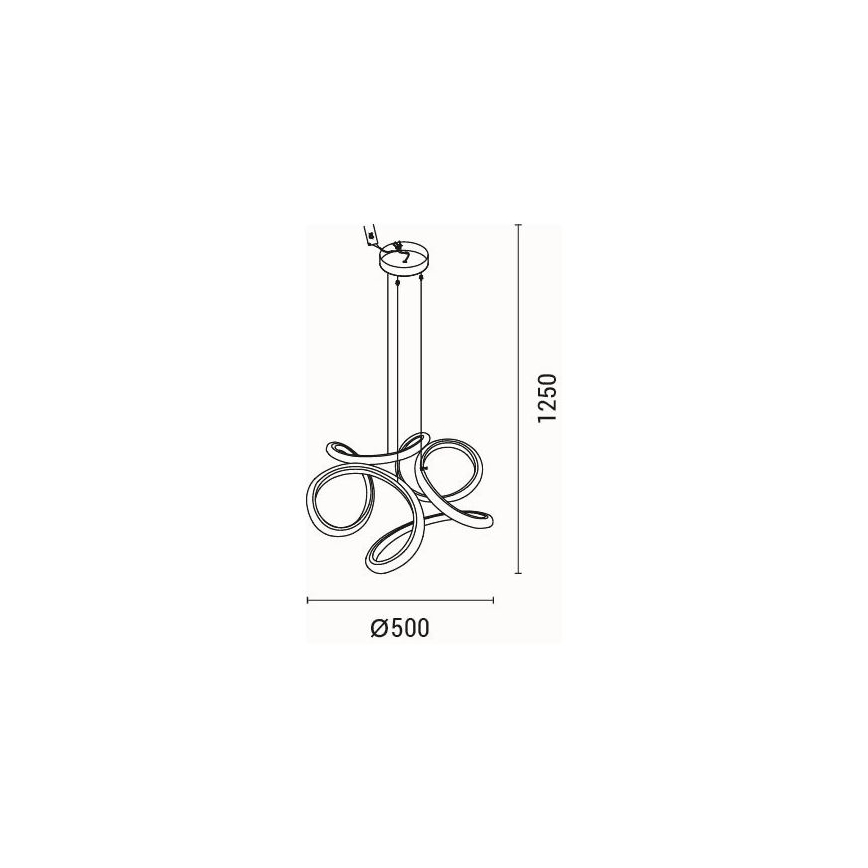 LED Lustra ar auklu LED/24W/230V 3000K 50x120 cm