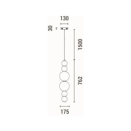 LED Lustra ar auklu LED/24W/230V 3000K