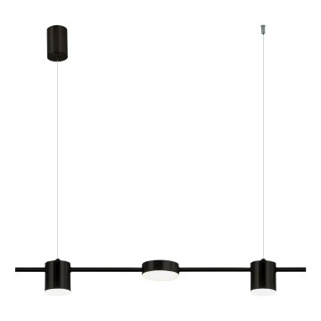 LED Lustra ar auklu LED/24W/230V 3000K melna