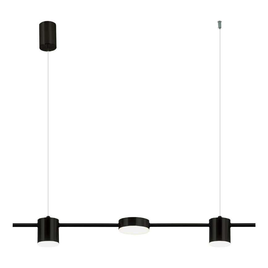 LED Lustra ar auklu LED/24W/230V 3000K melna
