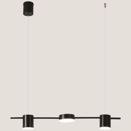 LED Lustra ar auklu LED/24W/230V 3000K melna