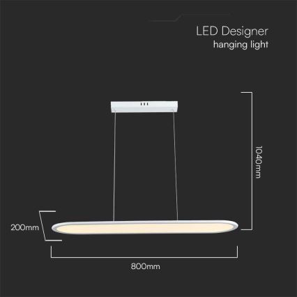 LED Lustra ar auklu LED/24W/230V 4000K balta