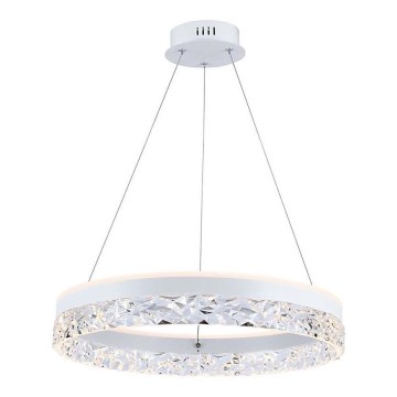 LED Lustra ar auklu LED/25W/230V 3000K d. 50 cm balta