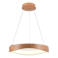 LED Lustra ar auklu LED/25W/230V 3000K ø 50 cm brūna