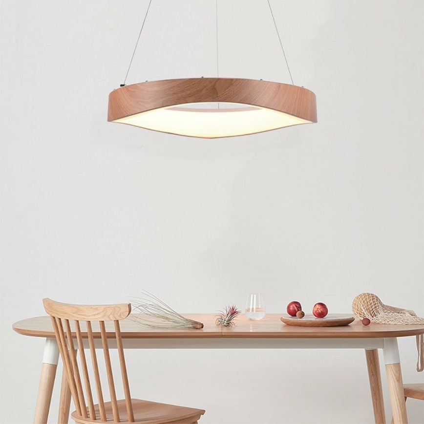 LED Lustra ar auklu LED/25W/230V 3000K ø 50 cm brūna