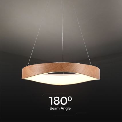 LED Lustra ar auklu LED/25W/230V 3000K ø 50 cm brūna