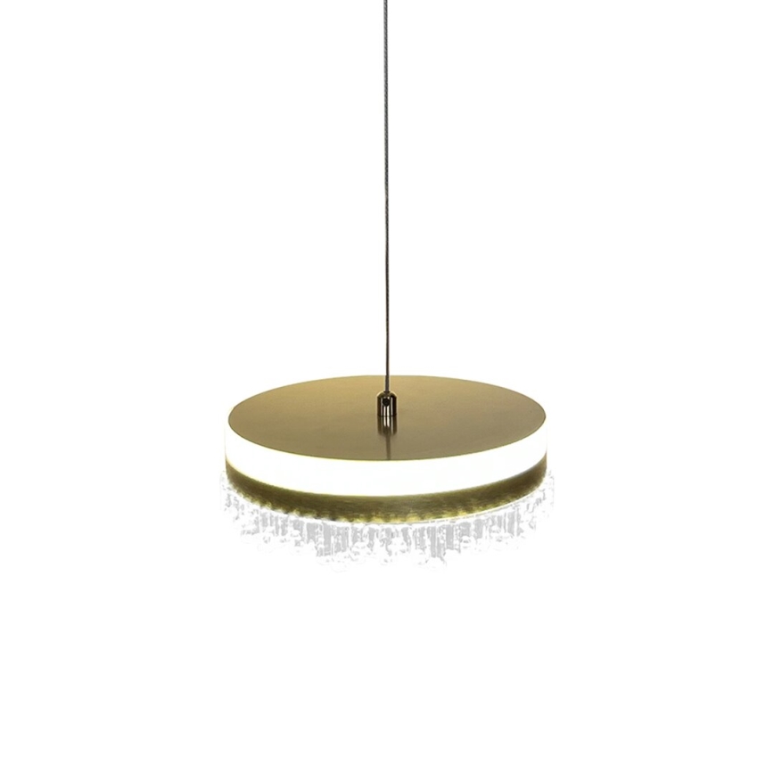 LED Lustra ar auklu LED/25W/230V d. 20 cm zelta