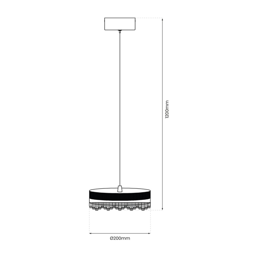LED Lustra ar auklu LED/25W/230V d. 20 cm zelta