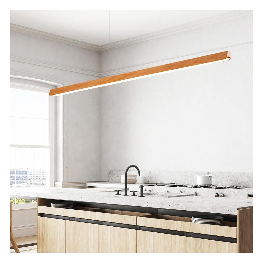 LED Lustra ar auklu LED/26W/230V 4000K 150 cm dižskābardis/masīvkoks