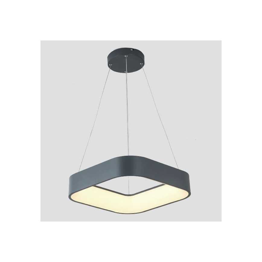 LED Lustra ar auklu LED/30W/230V 3000K 45x45 cm pelēka