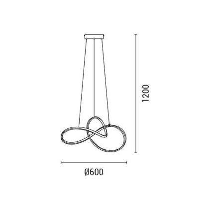 LED Lustra ar auklu LED/30W/230V 3000K