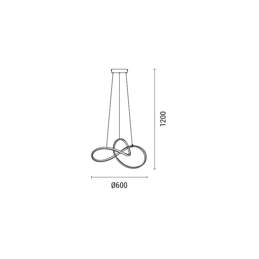 LED Lustra ar auklu LED/30W/230V 3000K