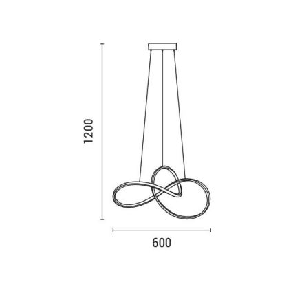 LED Lustra ar auklu LED/30W/230V 3000K