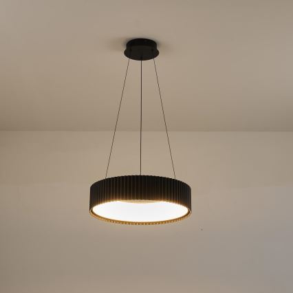 LED Lustra ar auklu LED/30W/230V 3000K melna