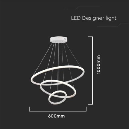 LED Lustra ar auklu LED/32W/230V 3000K balta