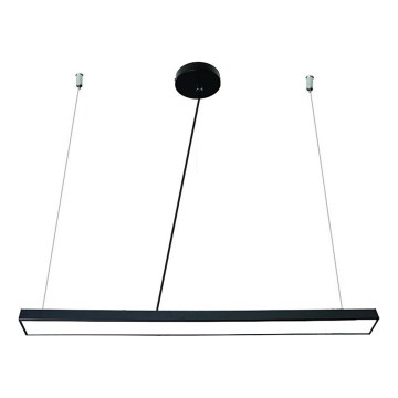 LED Lustra ar auklu LED/32W/230V 4000K d. 120 cm melna