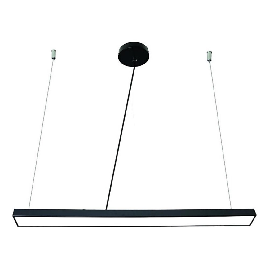 LED Lustra ar auklu LED/32W/230V 4000K d. 120 cm melna