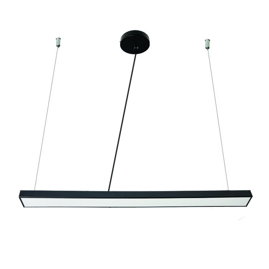 LED Lustra ar auklu LED/32W/230V 4000K d. 120 cm melna