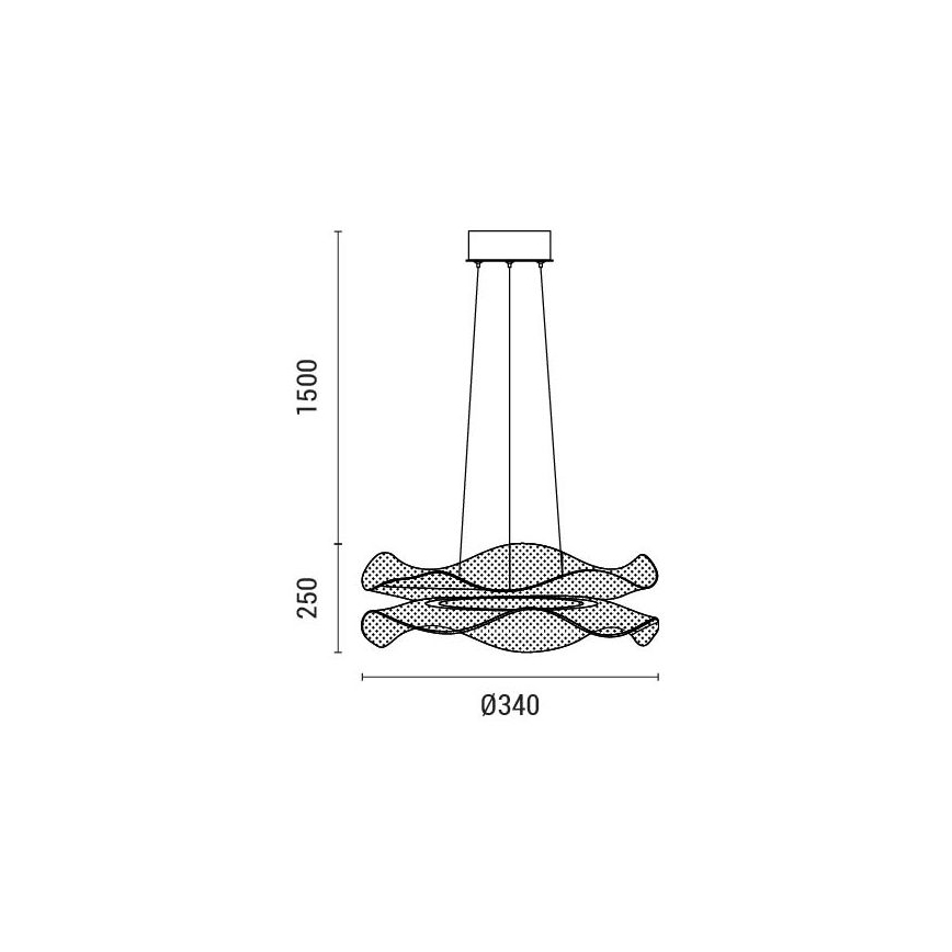 LED Lustra ar auklu LED/34W/230V 3000K