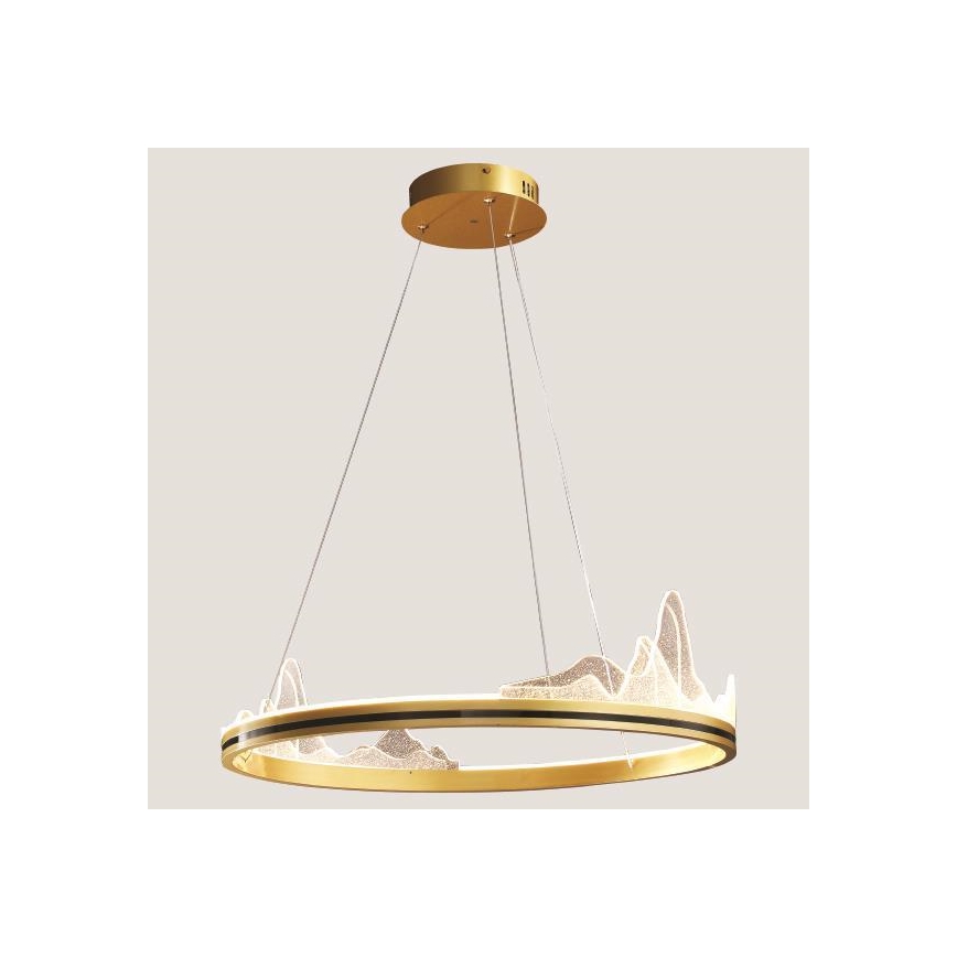 LED Lustra ar auklu LED/35W/230V 3000K zelta