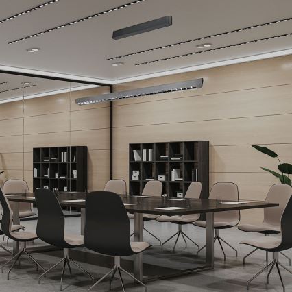 LED Lustra ar auklu LED/36W/230V 3000/4000/6400K antracīta