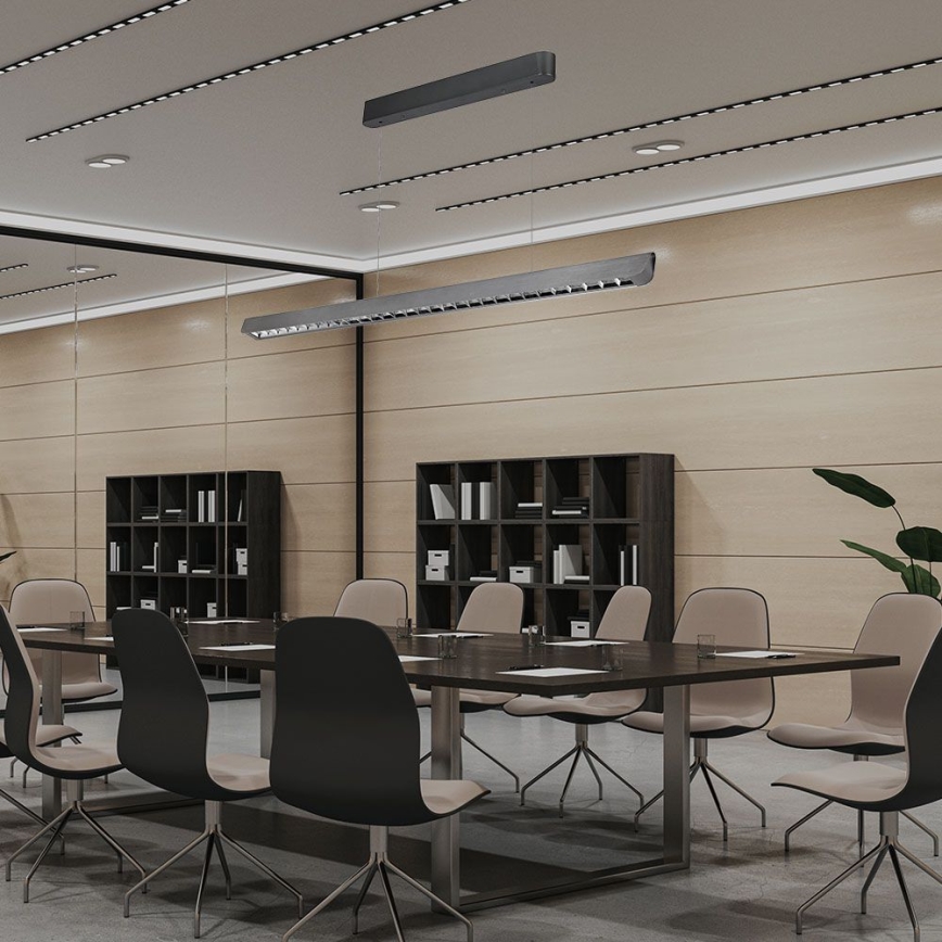 LED Lustra ar auklu LED/36W/230V 3000/4000/6400K antracīta