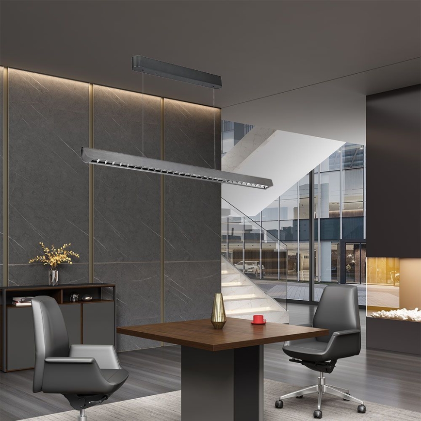 LED Lustra ar auklu LED/36W/230V 3000/4000/6400K antracīta