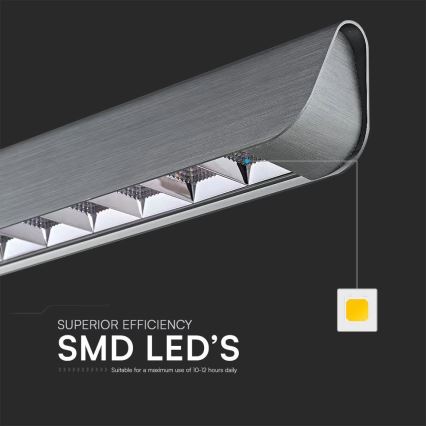 LED Lustra ar auklu LED/36W/230V 3000/4000/6400K antracīta