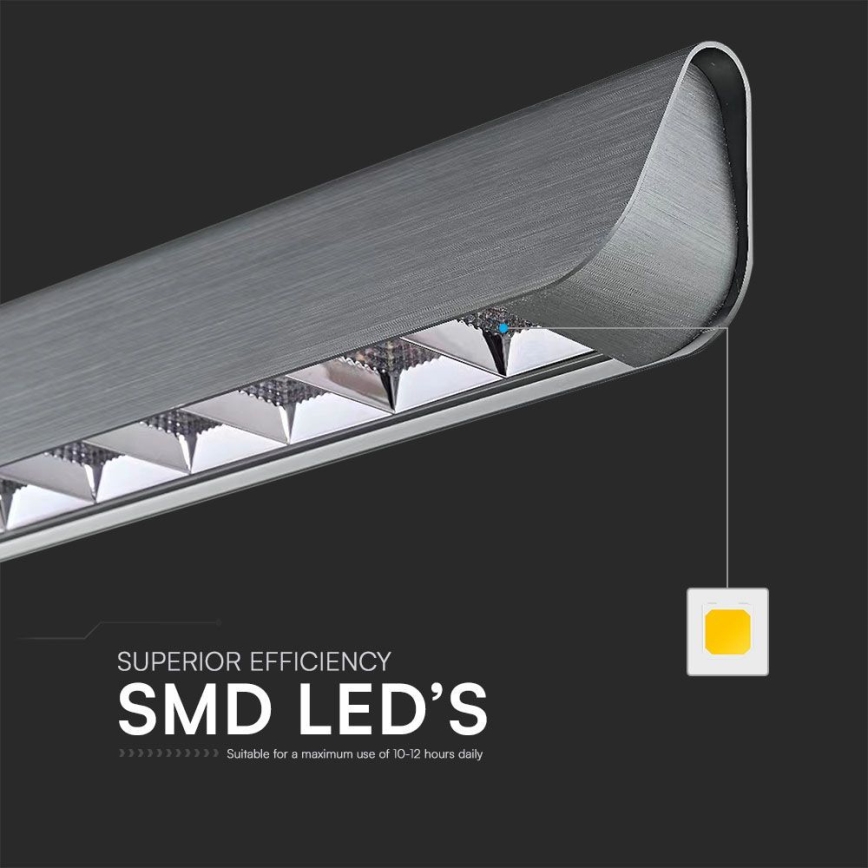LED Lustra ar auklu LED/36W/230V 3000/4000/6400K antracīta