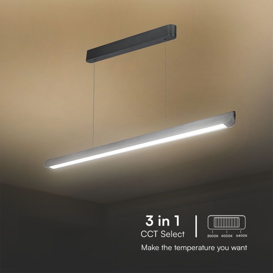 LED Lustra ar auklu LED/36W/230V 3000/4000/6400K antracīta