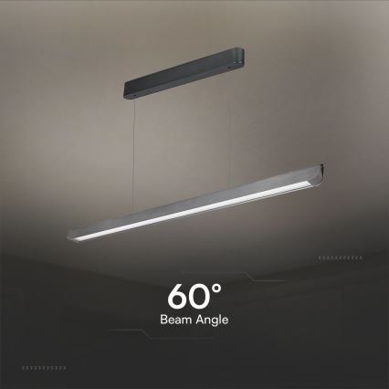 LED Lustra ar auklu LED/36W/230V 3000/4000/6400K antracīta