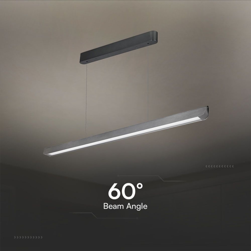LED Lustra ar auklu LED/36W/230V 3000/4000/6400K antracīta